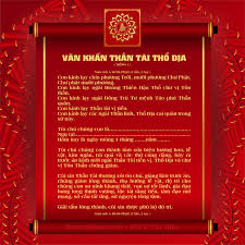 VĂN KHẤN TẠ ĐẤT THỔ ĐẤT THẦN TÀI THỔ ĐỊA